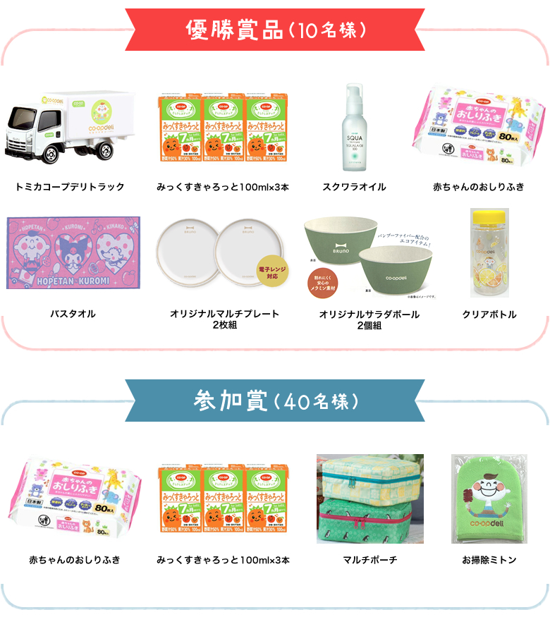 はいはいぐらんぷり賞品一覧